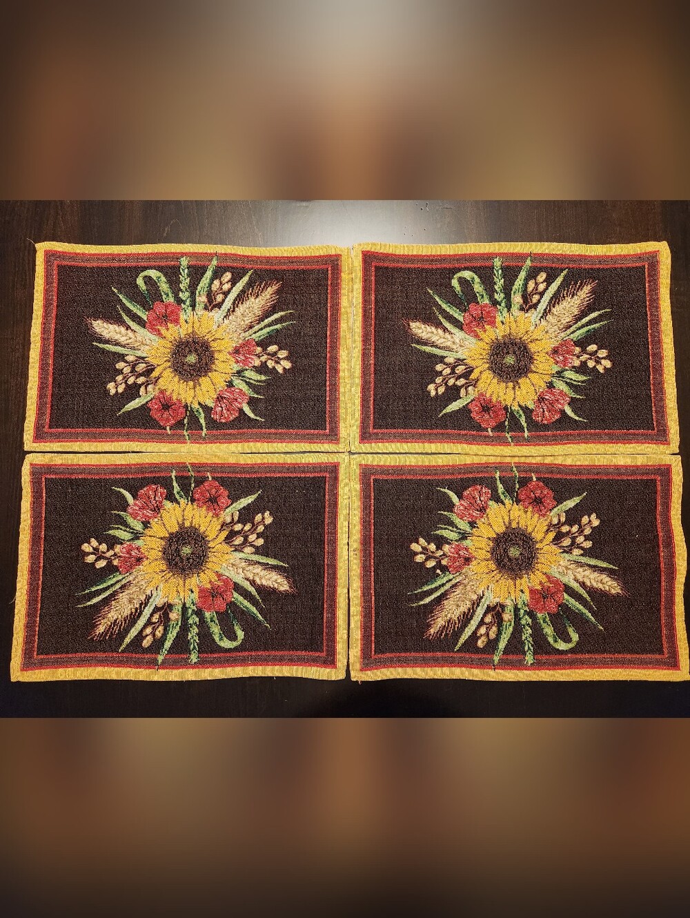 Sunflower Tapestry Placemats